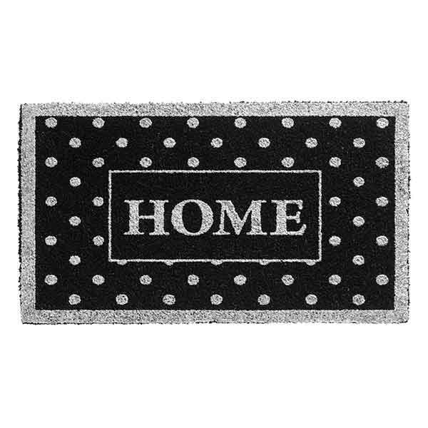 Kokosmat Ruco Glitter Home Dots Silver Deurmat Kokosmat Ruco Glitter Home Dots Silver Deurmat