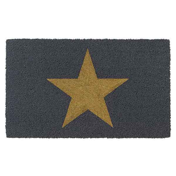 Kokosmat Ruco Glitter Star Gold Deurmat Kokosmat Ruco Glitter Star Gold Deurmat