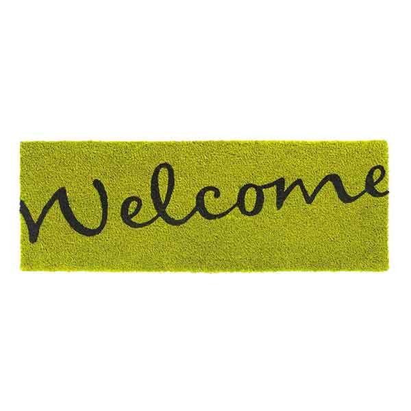 Kokosmat Ruco Print Welcome Lime Deurmat Kokosmat Ruco Print Welcome Lime Deurmat