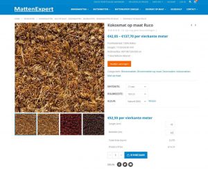 Kokosmat op maat kiezen