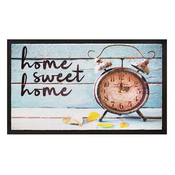 Schoonloopmat Image Home Sweet Home Clock